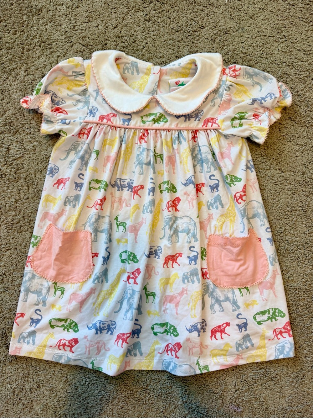 Girls zoo animal Shrimp and Grits dress